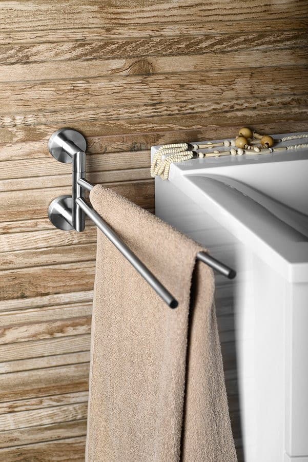 X-STEEL podwójny obrotowy wieszak na ręczniki stal nierdzewna mat