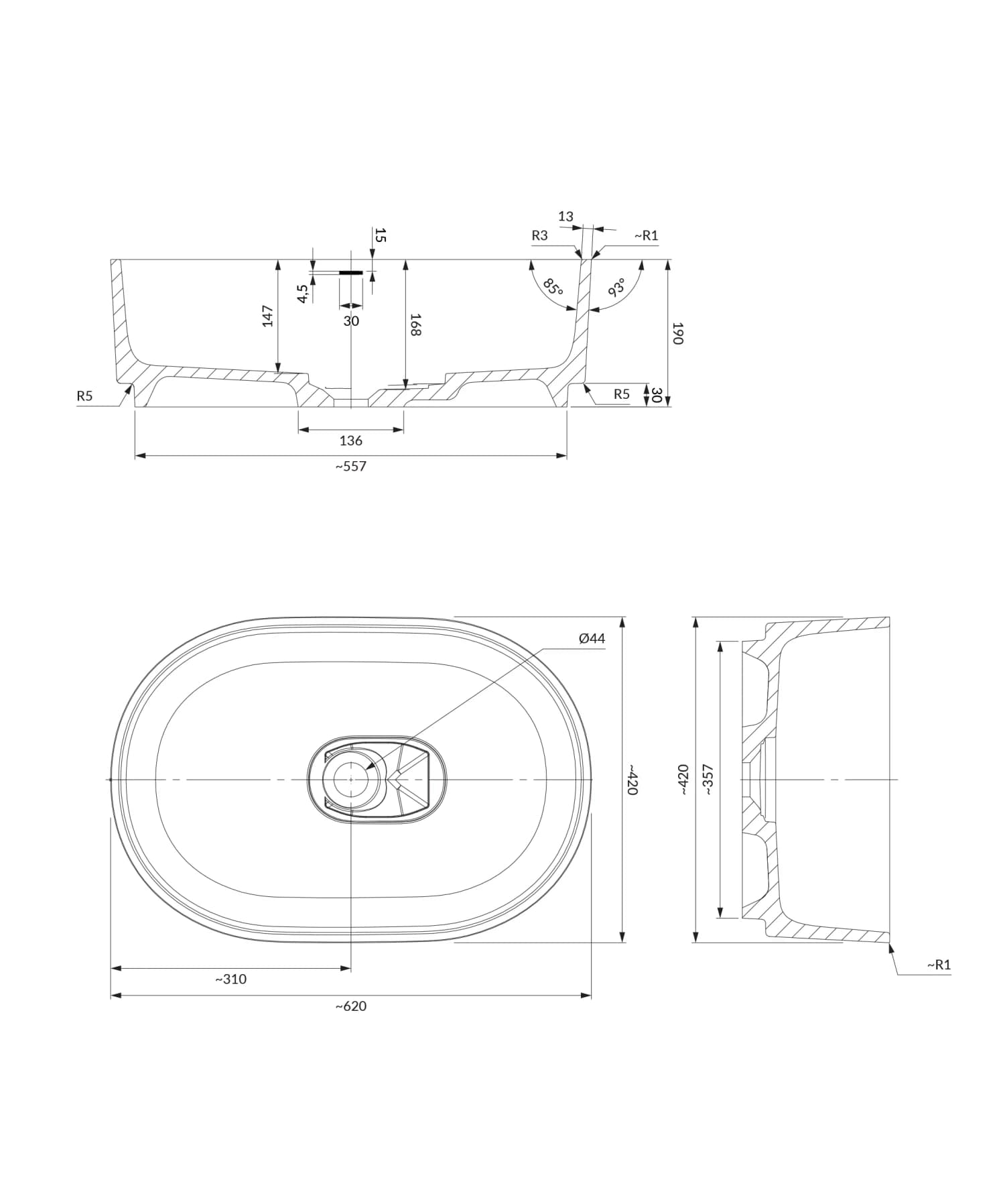 CADENCE620BM Rysunek techniczny