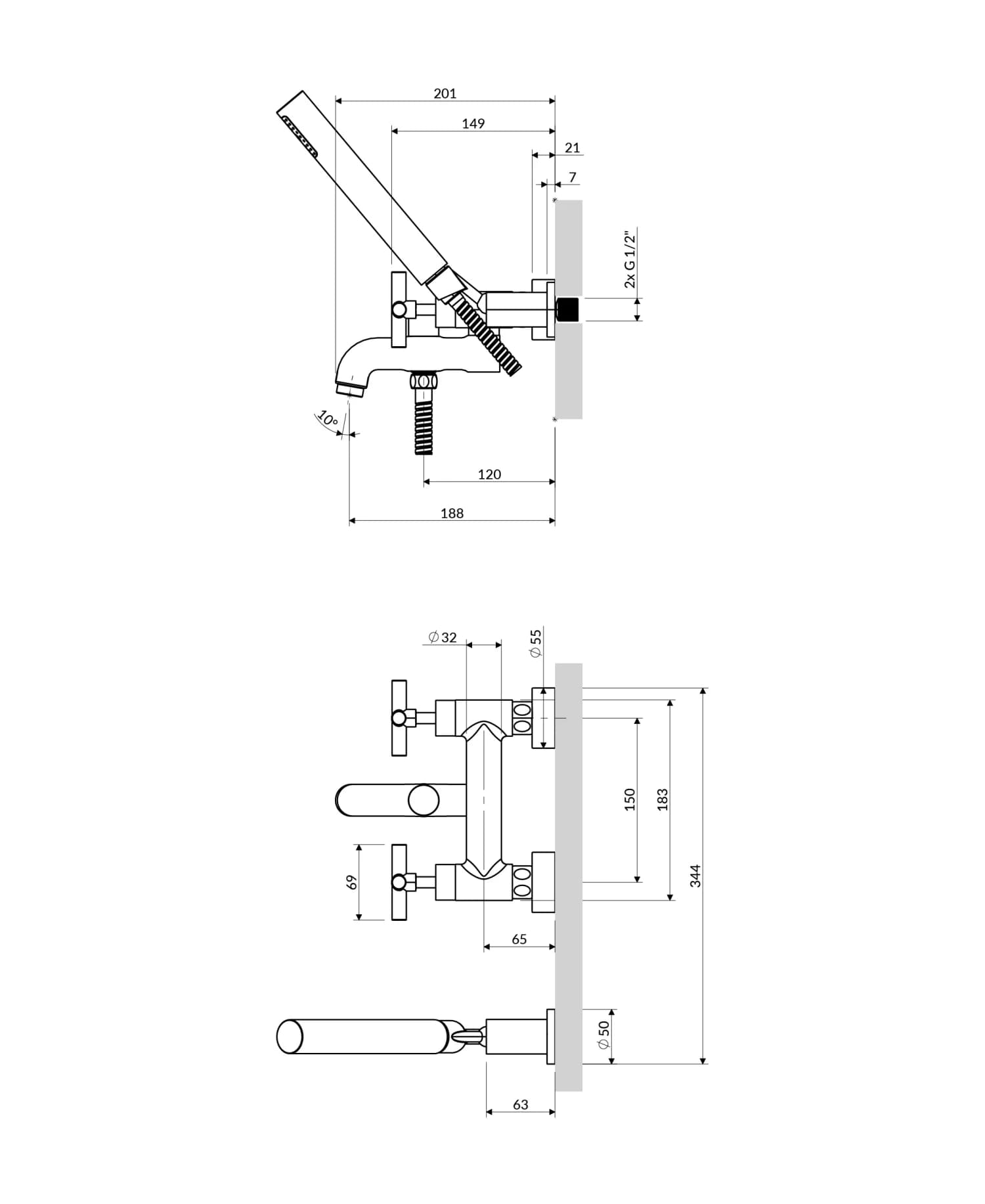 C304-HCR Rysunek techniczny