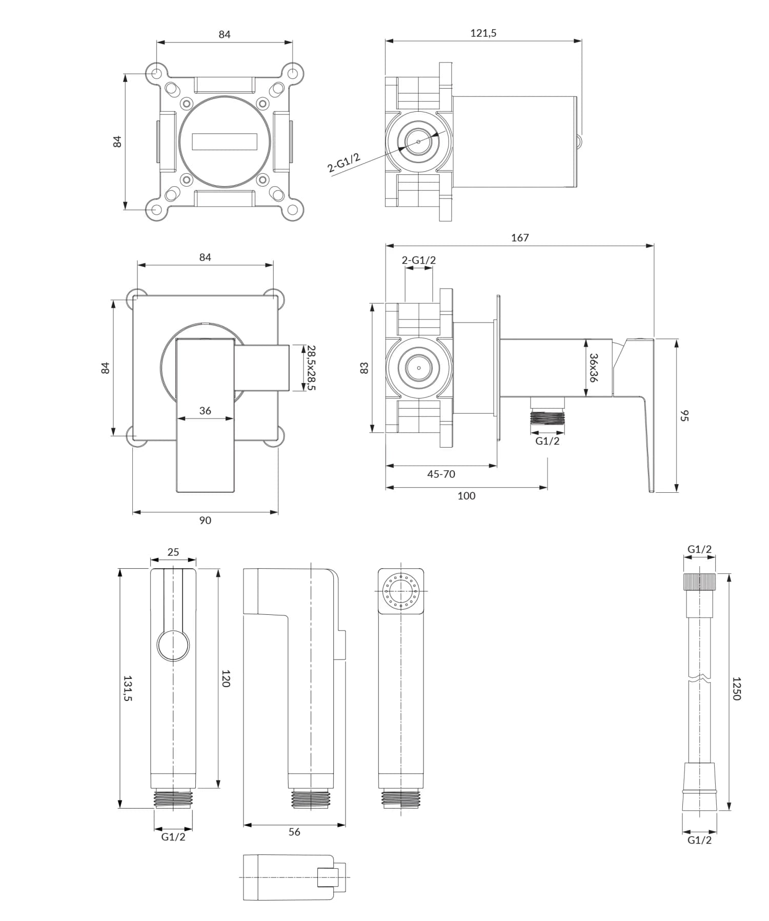 SYSFRBI2CR Rysunek techniczny