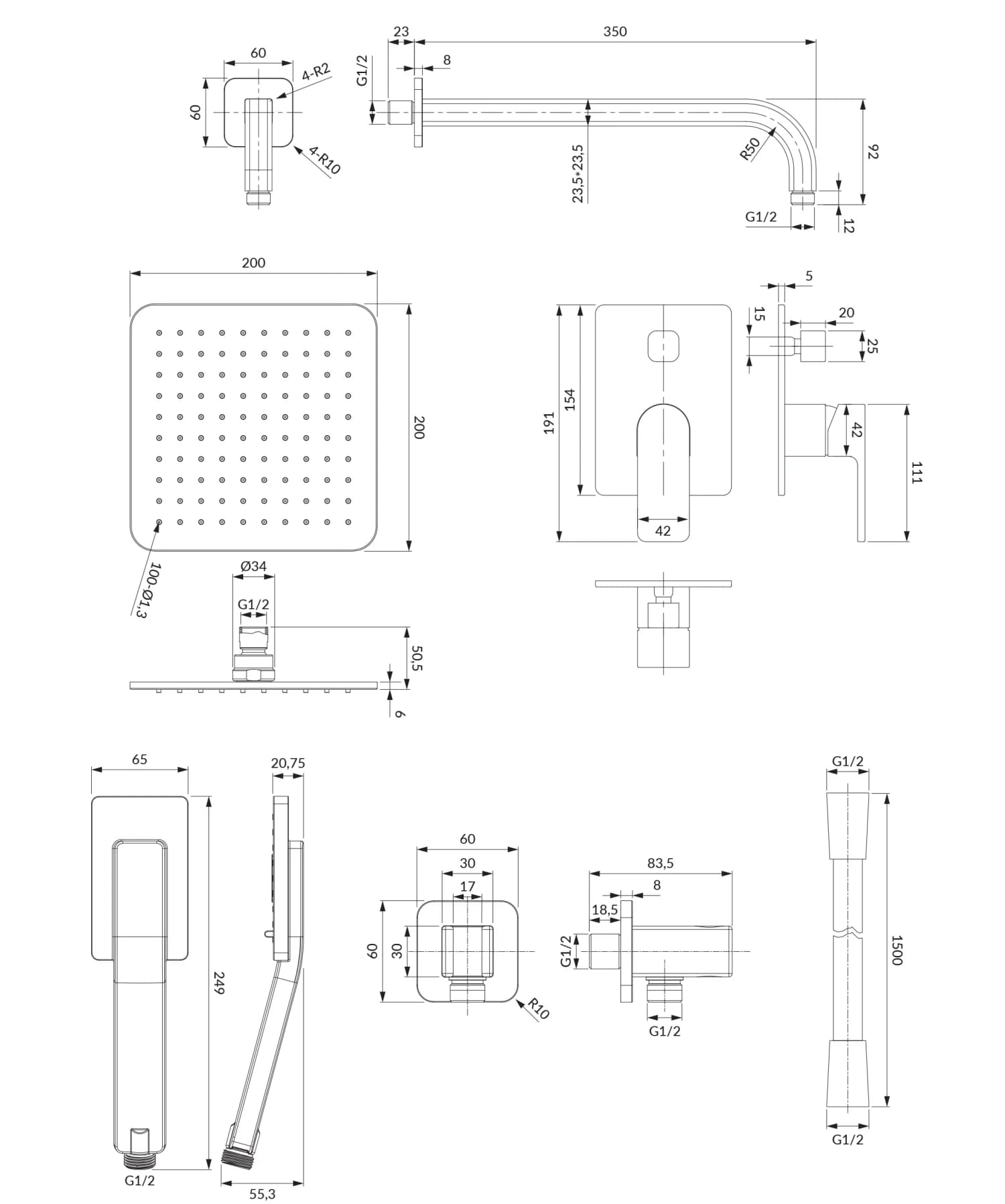 SYSBA10BL Rysunek techniczny