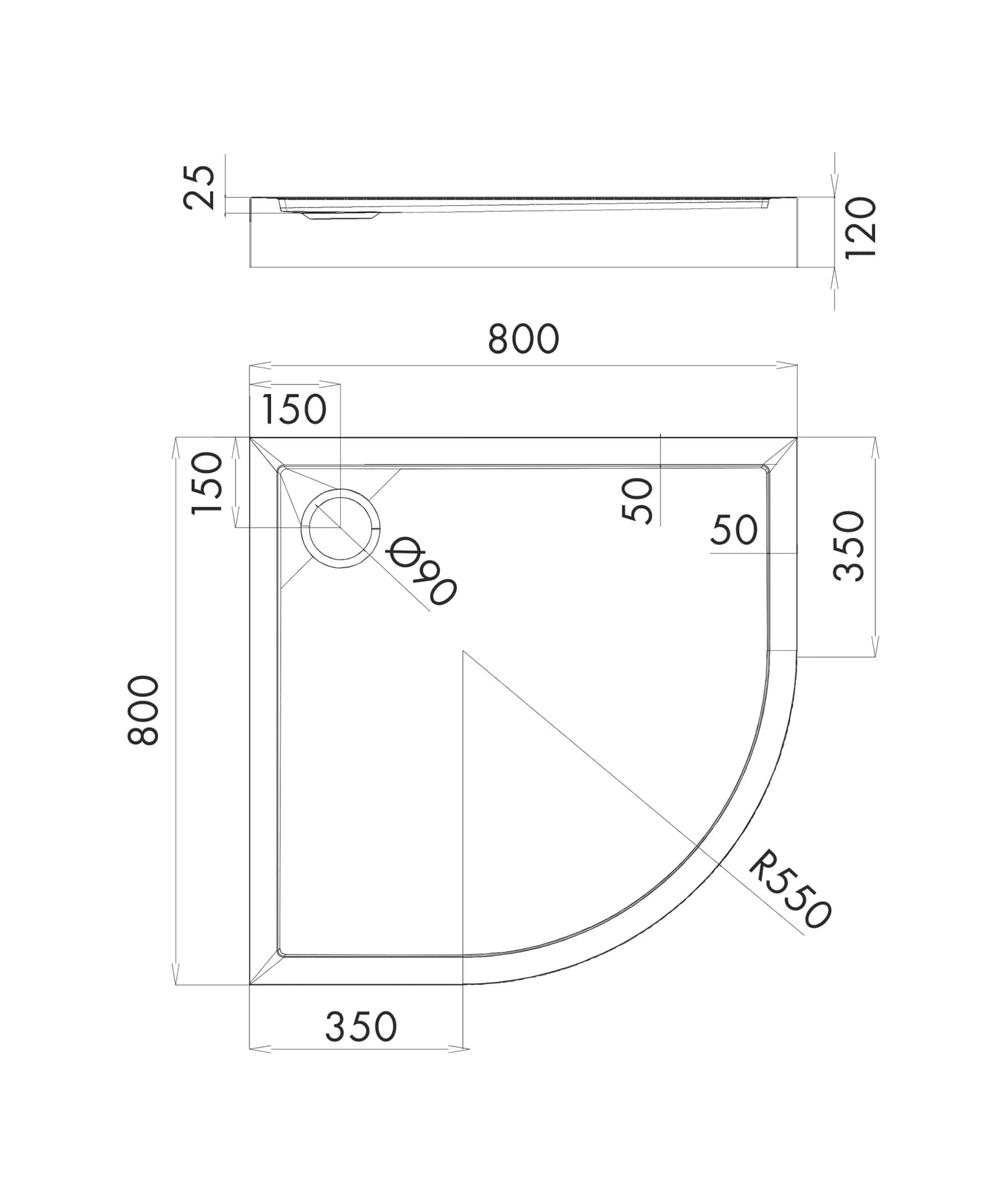 CAMDEN80-OBP Rysunek techniczny