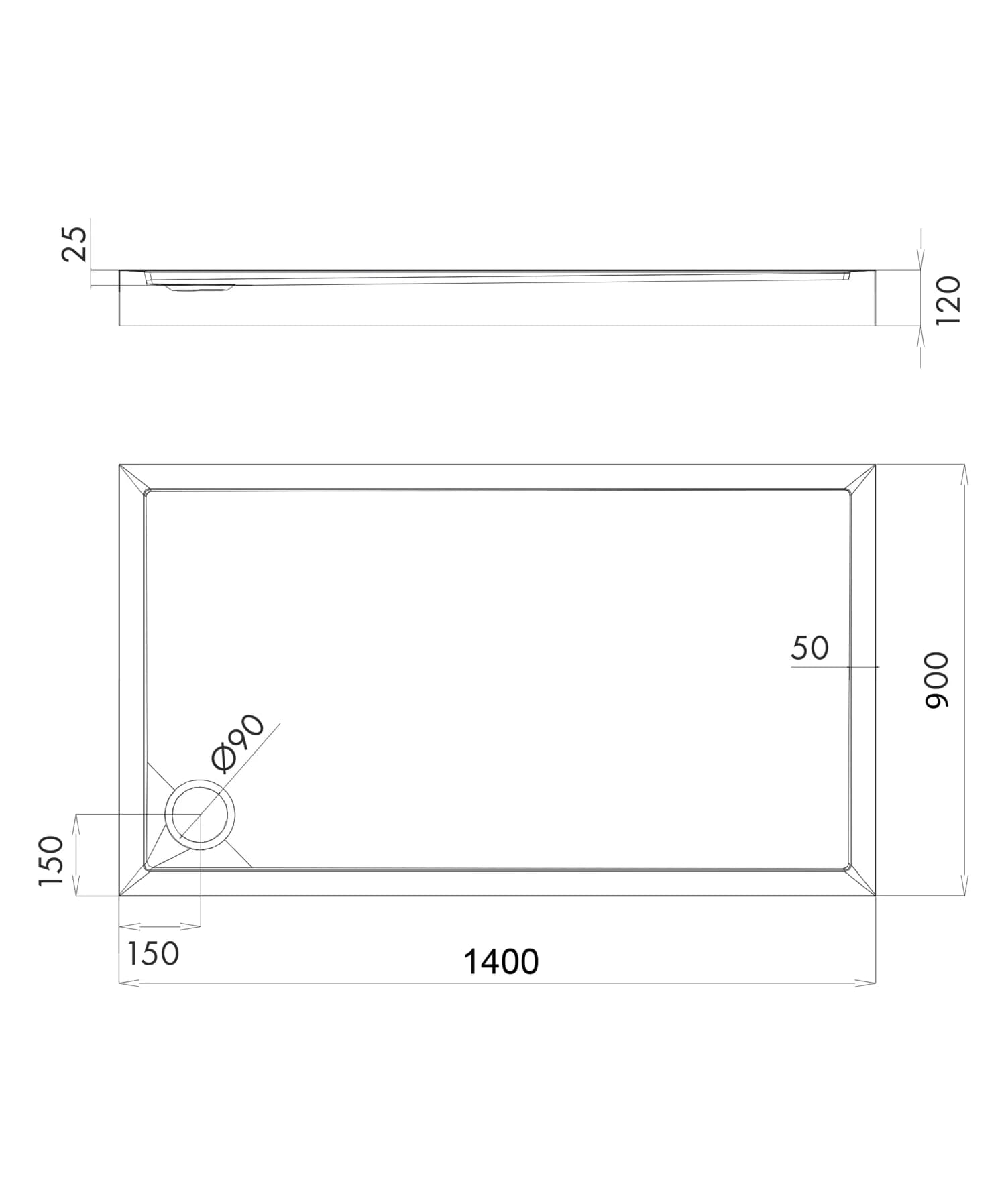 CAMDEN90-140-PBP Rysunek techniczny