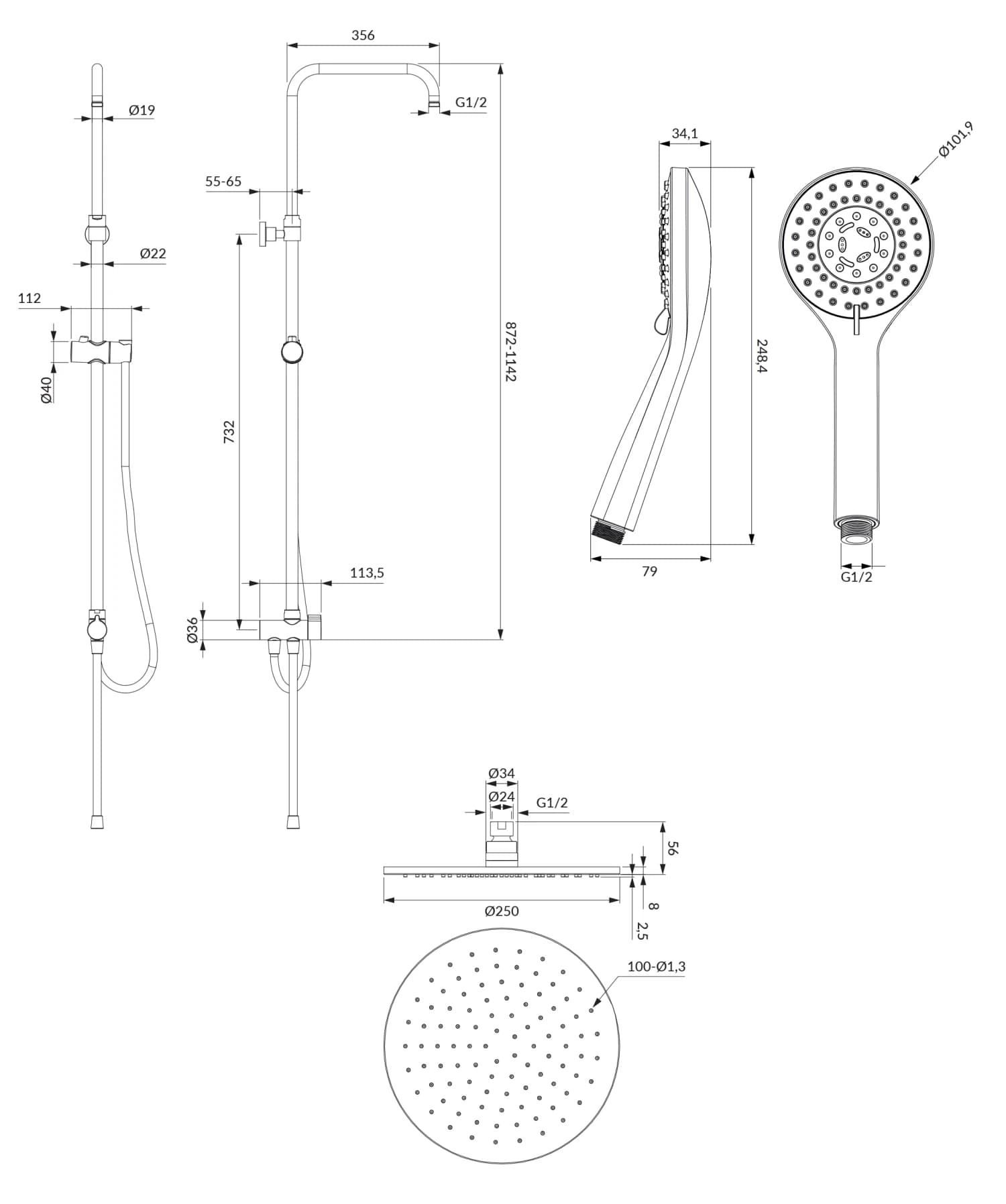 SYSYOSEMITELUXBL Rysunek techniczny