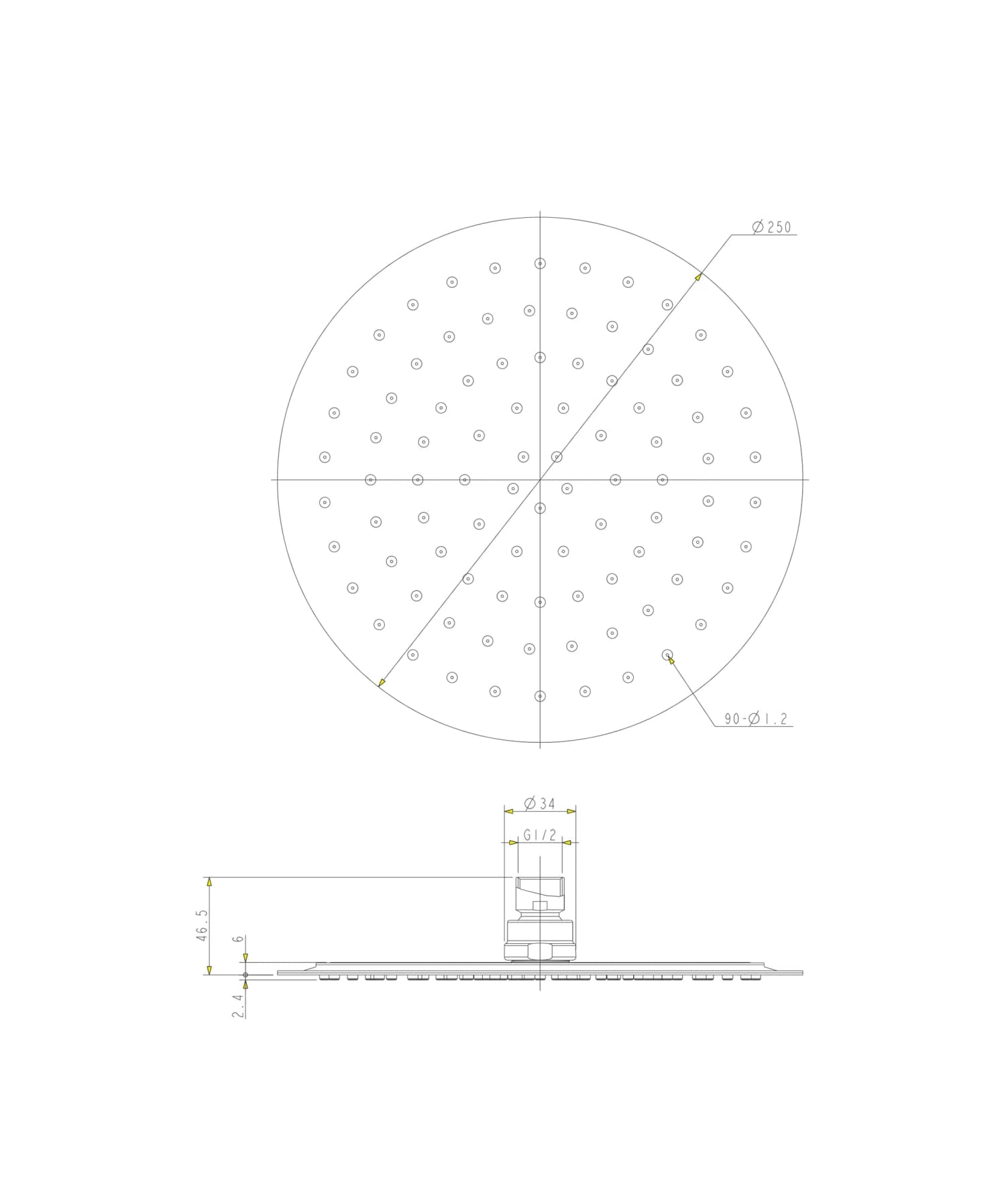 WGU125CR Rysunek techniczny