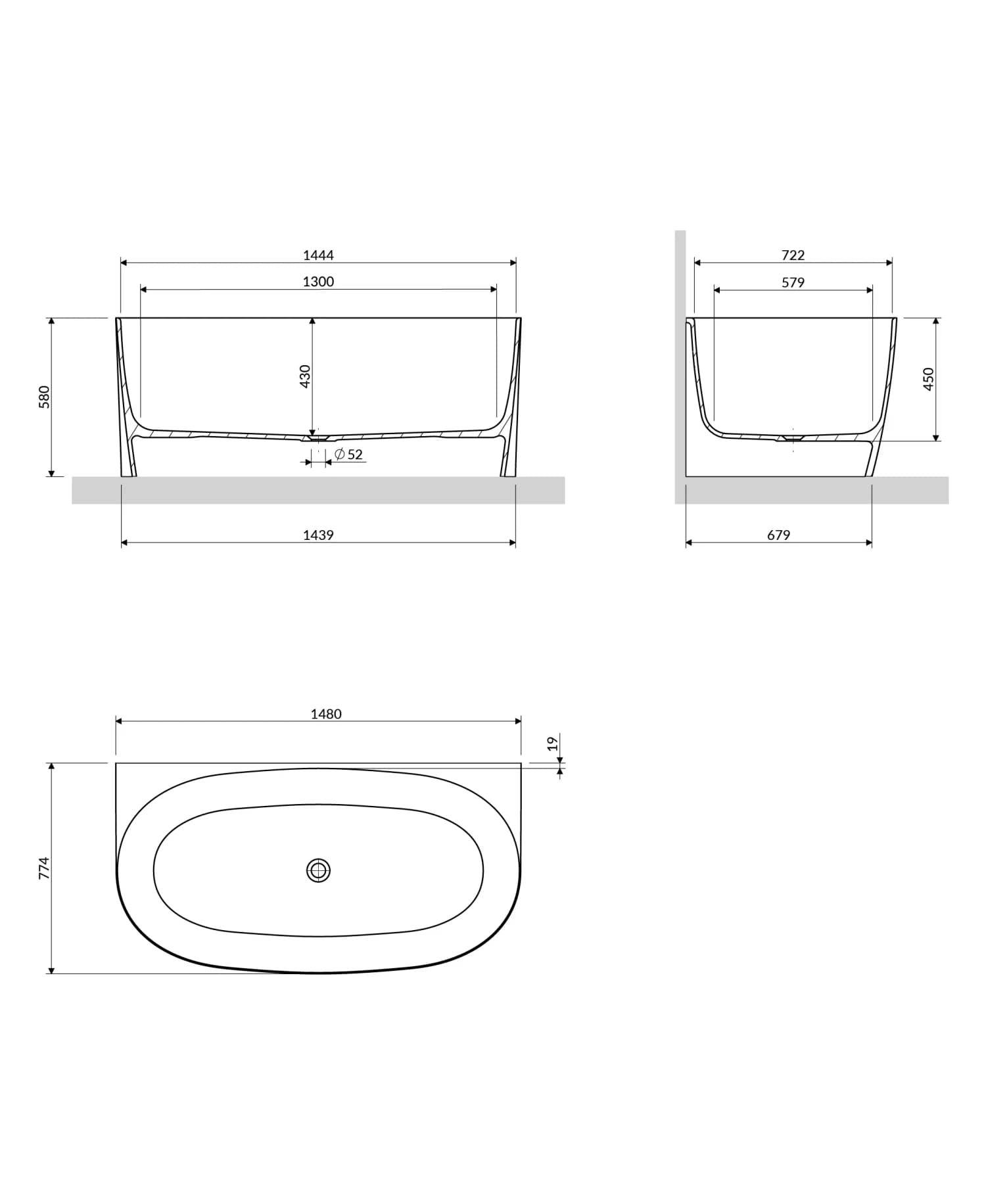 VALENCIA148SWPBP Rysunek techniczny