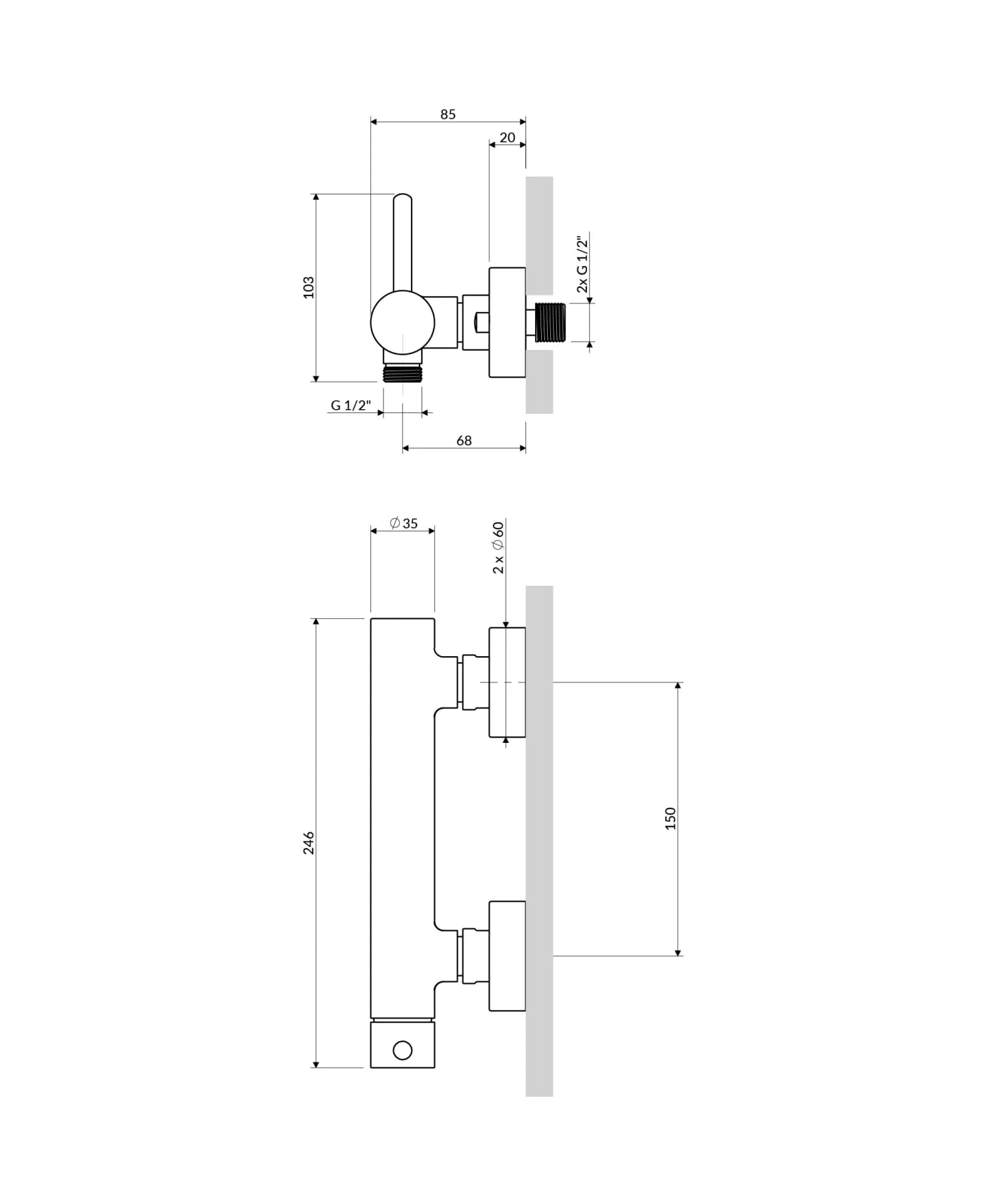 Y1240CP Rysunek techniczny
