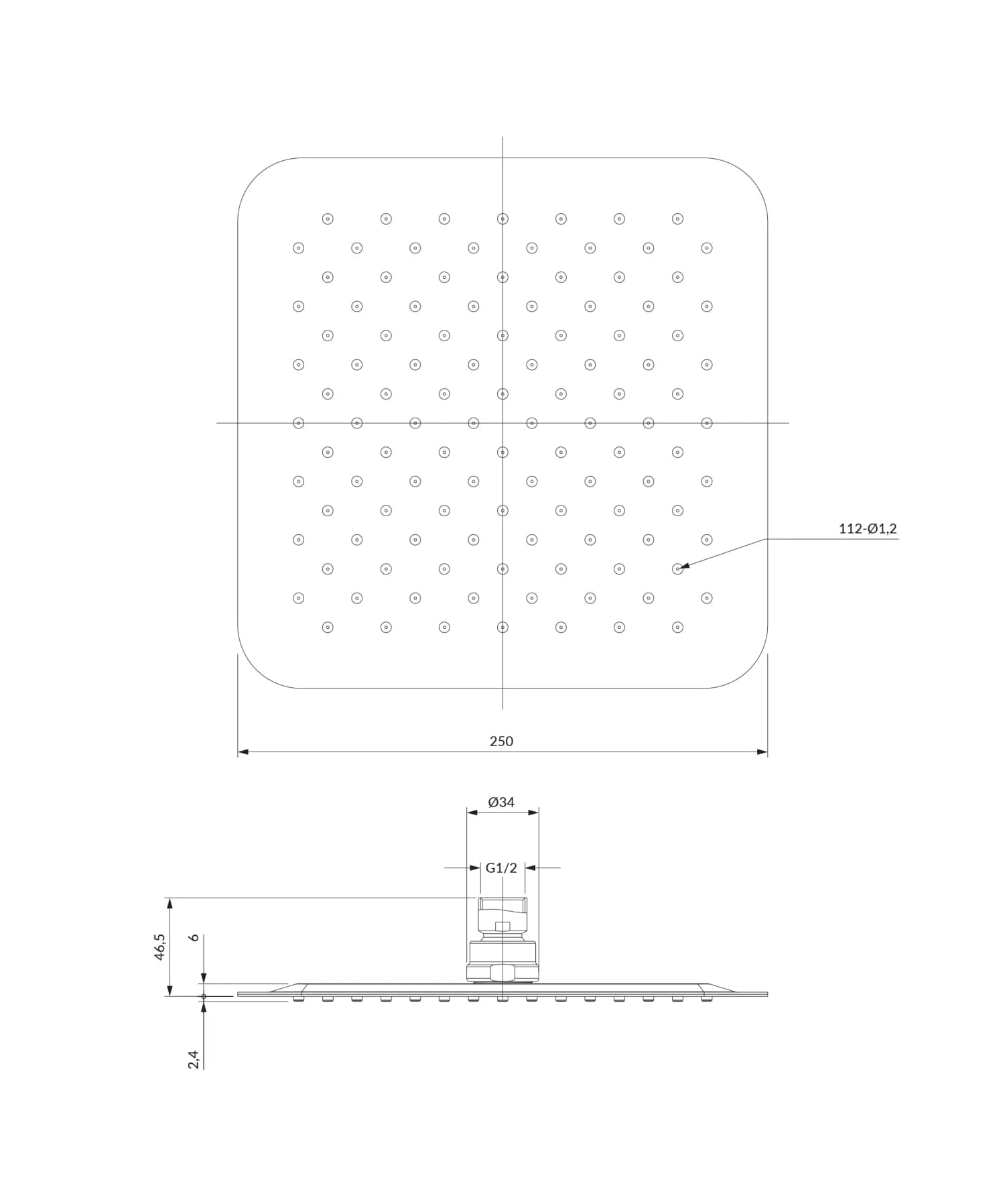WGU225CR Rysunek techniczny