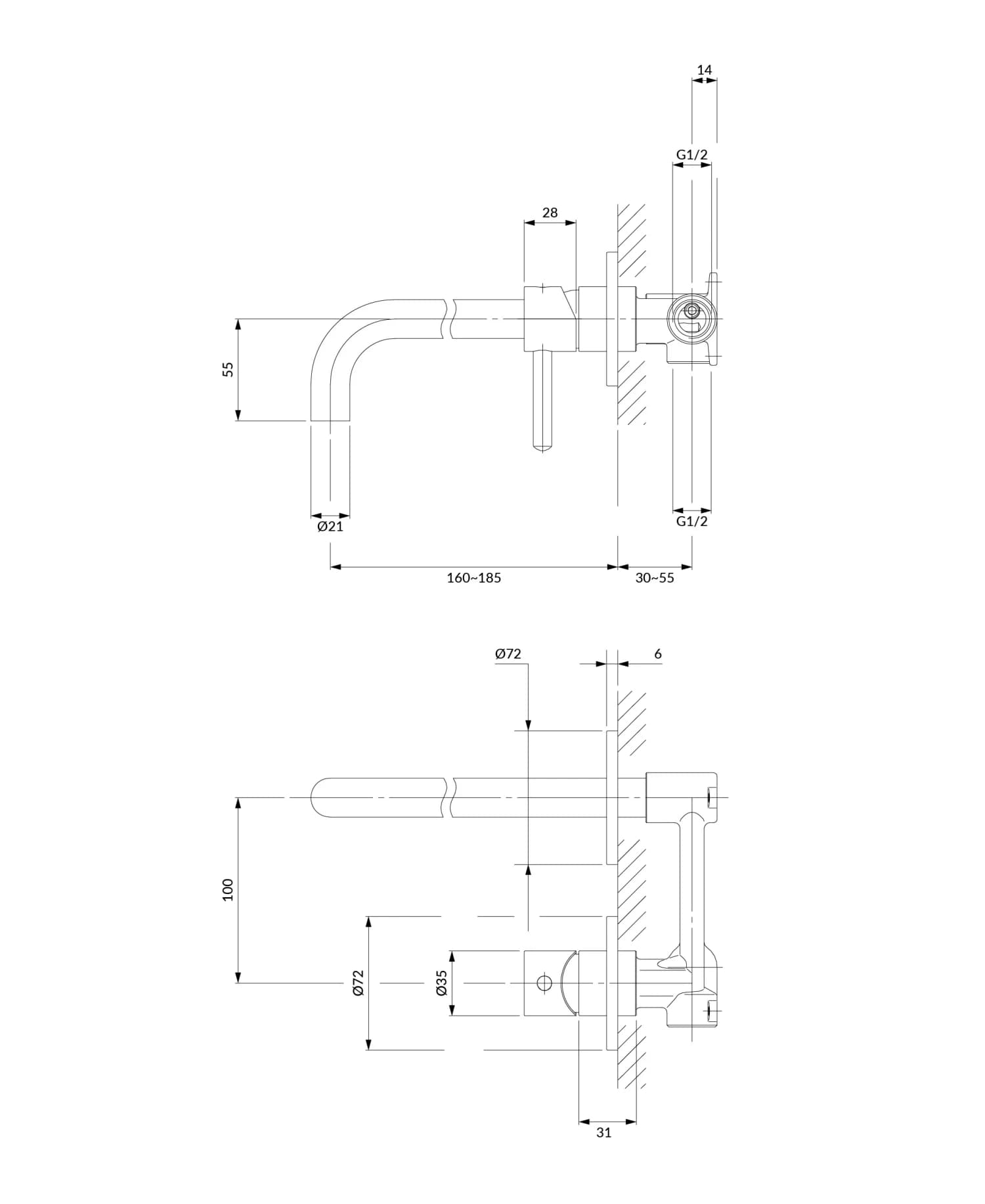 Y1215HLROGLB Rysunek techniczny